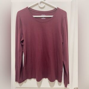 Banana Republic Burgundy Long Sleeve Top